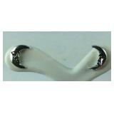 Sterling silver moon stud earrings