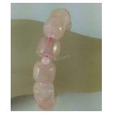 190.0ct Galilea rose quartz beaded stretch