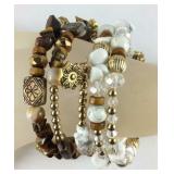 Two South African tigers eye and multi gemstone