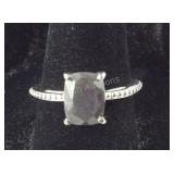 Size 7 Sterling 3.0ct natural silver sapphire