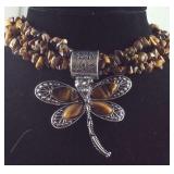 612.0ct South African tigers eye dragonfly