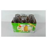Six ball half gallon wide mouth jars, three with