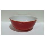 Pyrex 404 mixing bowl. 4 quart. Red. Shows use