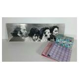 Beatles poster, two 3-ring binders, small 6