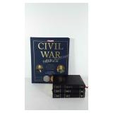 Books, includes Civil War album, complete