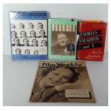 Three Charles Laughton books and one Film Weekly