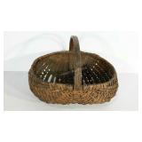 Woven basket, 19" x 18" x 8",damage as shown