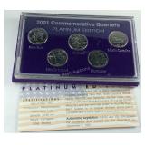 2001 Commemorative Quarters Platinum Set