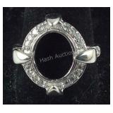 Sterling Silver Ring Mounting with CZ Size 8