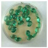Lot of 28 Oval Emeralds 100.25 TCW