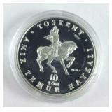 1 Ounce Silver Round with Ubekistan Statue on