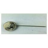 Sterling Silver Scrimshaw Hat Pin