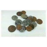 Lot of 25 Misc. Foreign Coins