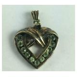 Gold over Sterling Silver Mint Green Gemstone