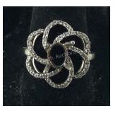 Sterling Silver Ring Mounting with CZ Size 8