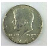 1969 Kennedy half dollar "D"