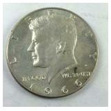 1966 Kennedy half dollar
