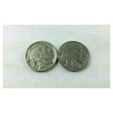Two 1930 buffalo Nickels "F"