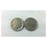 Two 1936 buffalo Nickels "f"