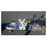 Group lot with tripod, suitcase, Neiman Marcus