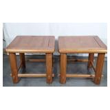 Pair of modern pine Living Room End Tables,
