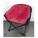Folding Chair, pink color cushion, clean ready to