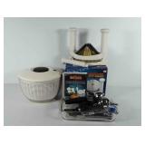 Kitchenwares, includes onion machine in box,