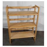 Folding maple Book shelf, 28wx38" tall, seller