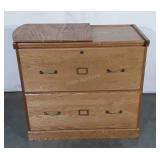 Two Drawer Lateral File Cabinet, light color