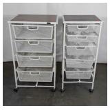 Two Origami Portable Organizers, 4 &5 wire basket