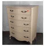 French Prov 5-Drawer Chest of Drawers, painted.