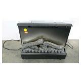 Electric fireplace, powers on, 20" tall and 25"
