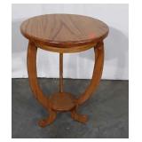 Oak Accent Or Lamp Stand, trifooted with lower