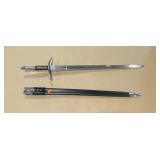 Broadsword and sheath 36in blade length, 46 in