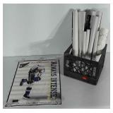 Hockey posters lot with poly milk crate.
