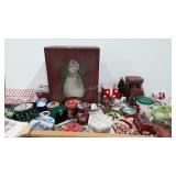 Holiday decor, snowman ornament storage , box,