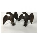 Cast iron snowbird toppers or bookends
