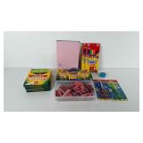 Art supplies, includes pencil box full of
