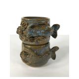 His and Hers art pottery mugs