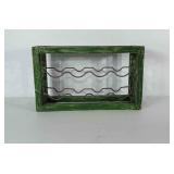 Wood and metal wine rack. Holds up to 8 wine