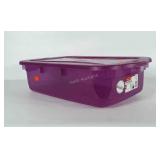 Rubbermaid 12 gallon storage tote.