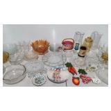 Glassware, plates, bowls, glasses, vases, some