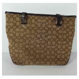 Coach purse has some scuffs on bottom, see