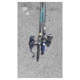 Two fishing poles with reels