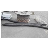 Three sections of drain pipe