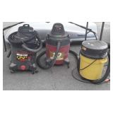 3 shop vacs non-tested 10 gallons and 5 gallons