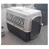 Large Pet Taxi kennel, with dog feeding bowls