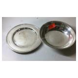 Two Sterling silver pieces, bowl and saucer