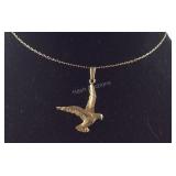 14k gold necklace 18in  and pendant 1.7g tested