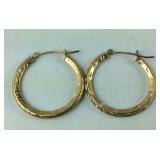 14k gold hoop earrings tested gold 1.06g